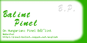 balint pinel business card